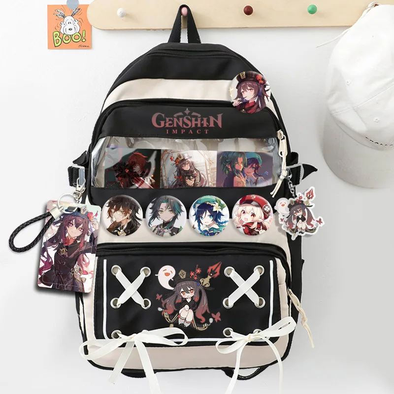 Fashion Genshin Impact Backpack Students Book School Bag Kawaii Girls Boys Laptop Fashion Anime Bags - Genshin Impact Plush