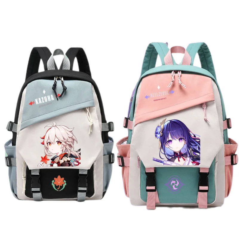 Genshin Impact Anime Cosplay Students School Bag Backpack Beelzebul Ayaka Xiao Bookbag Travel Rucksack Outdoor Boys - Genshin Impact Plush