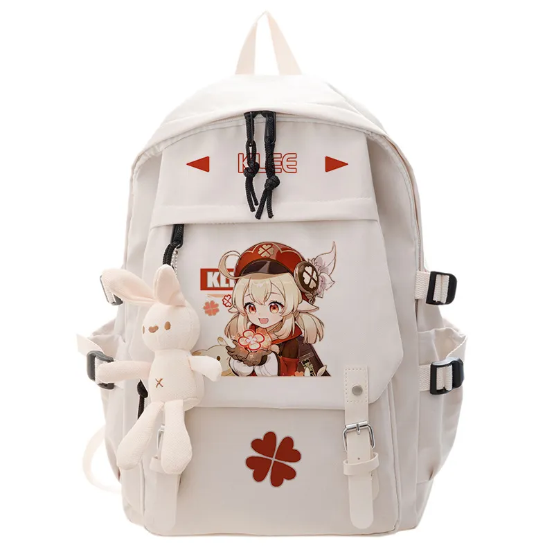 Genshin Impact Anime Cosplay Students School Bag Backpack Klee Cartoon Bookbag Laptop Travel Rucksack Outdoor Boys - Genshin Impact Plush
