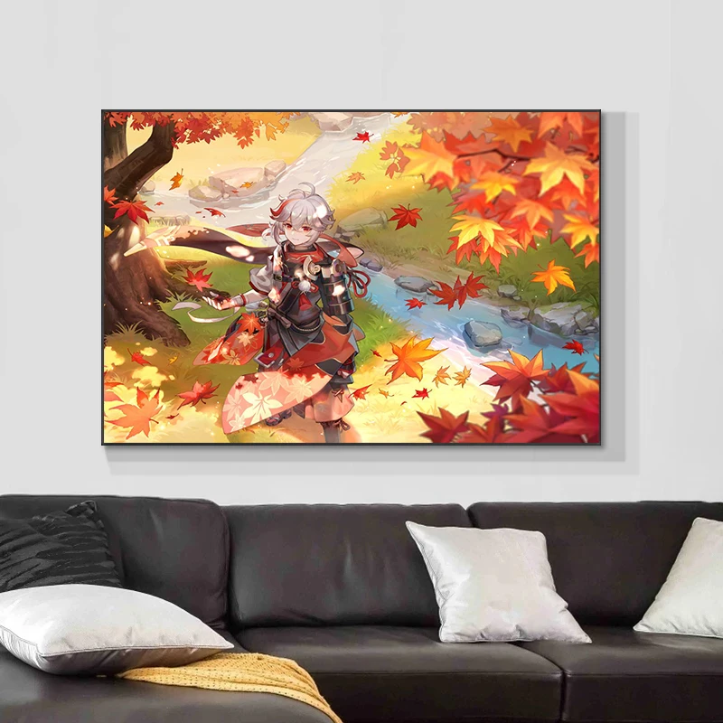 Modern Retro Genshin Impact Watatsumi Poster Canvas Painting and Prints Wall Art Picture for Living Room 3 - Genshin Impact Plush