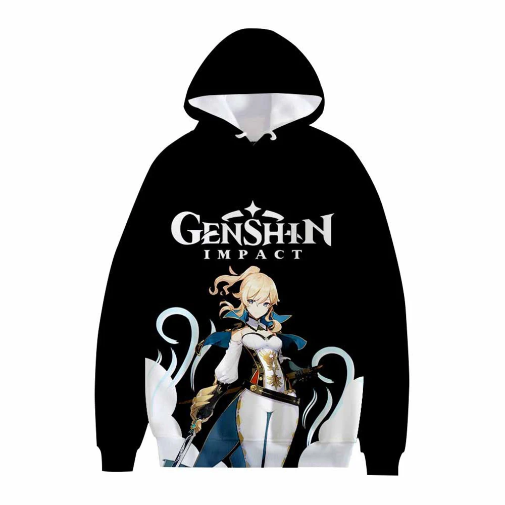New Genshin Impact Hoodies Anime Game Girl 3D Print Streetwear Men Women Fashion Oversized Sweatshirts Hoodie - Genshin Impact Plush