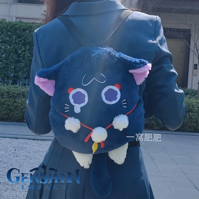 New Genshin Impact Plush Bag Scaramouche Cat Wanderer Cosplay Stuffed Toy Cute Shoulder Bag Dolls Backpacks 1 - Genshin Impact Plush