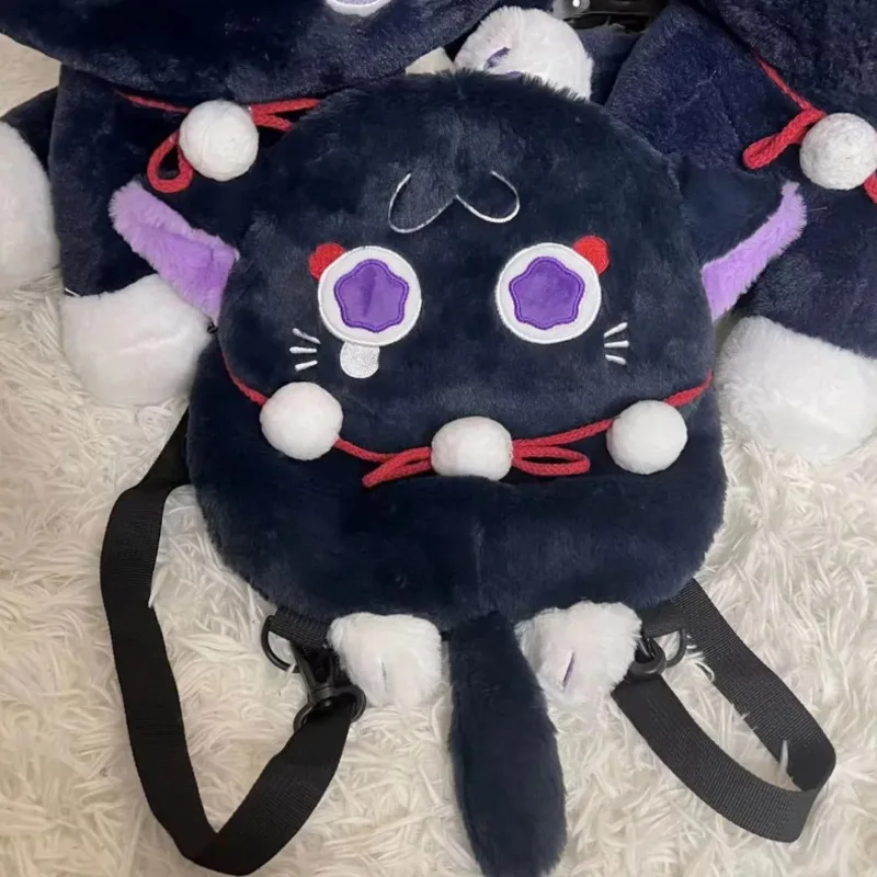 New Genshin Impact Plush Bag Scaramouche Cat Wanderer Cosplay Stuffed Toy Cute Shoulder Bag Dolls Backpacks 2 - Genshin Impact Plush