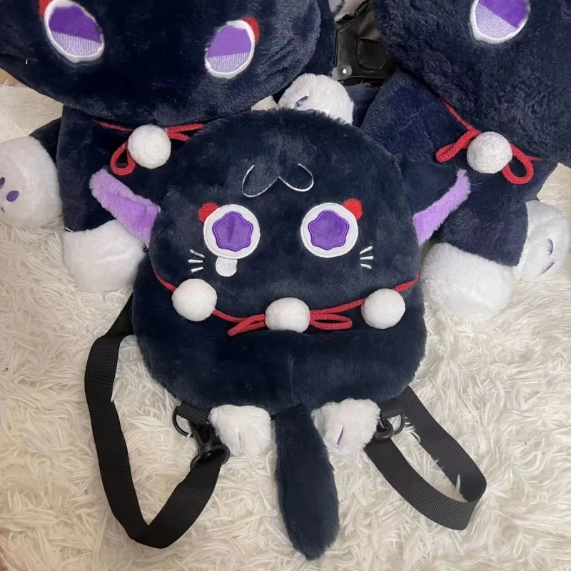 New Genshin Impact Plush Bag Scaramouche Cat Wanderer Cosplay Stuffed Toy Cute Shoulder Bag Dolls Backpacks 3 - Genshin Impact Plush